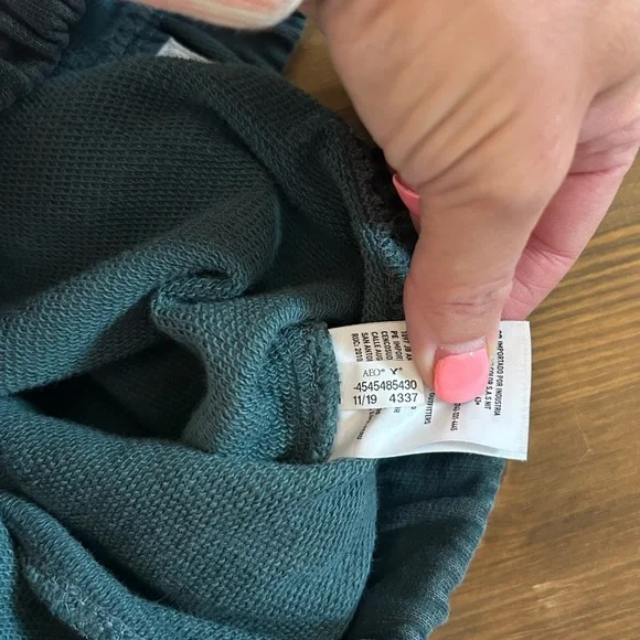 American Eagle Outfitters Teal Joggers Size M Streetwear Athleisure Distressed - Picture 5 of 15